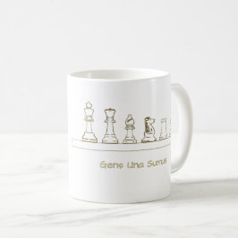 Caneca De Café Xadrez Gens Una Sumus