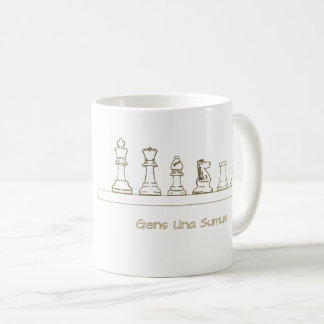 Caneca De Café Xadrez Gens Una Sumus