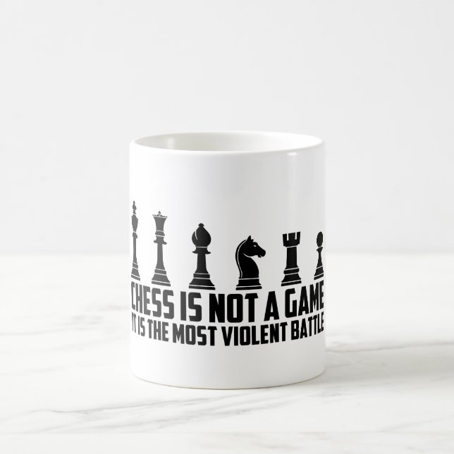 Caneca De Café Xadrez não é um jogo é uma batalha (Centro)
