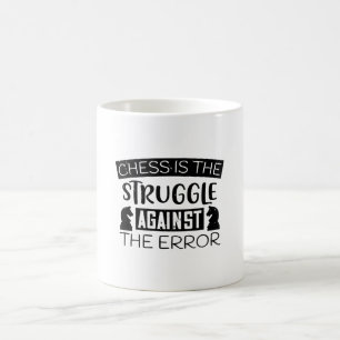 Caneca De Café Xadrez - O xadrez está lutando contra o erro
