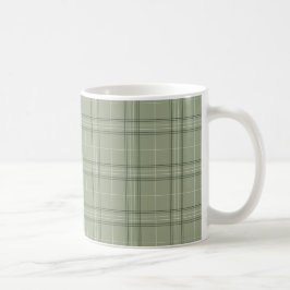 Caneca De Café Xadrez Pine Deer - tartan verde-sage.