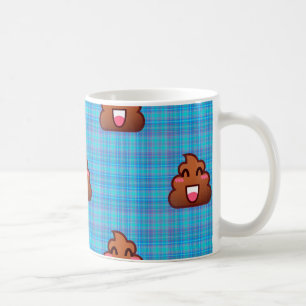 Caneca De Café xadrez poop emoji