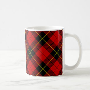 Caneca De Café Xadrez preto Wallace Tartan