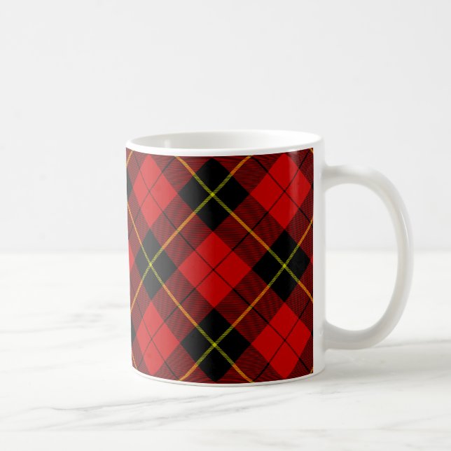 Caneca De Café Xadrez preto Wallace Tartan (Direita)