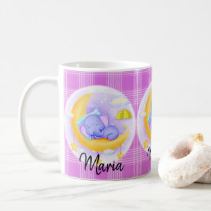 Caneca De Café Xadrez Roxo-Elefante
