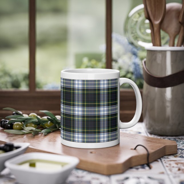 Caneca De Café Xadrez Scottish Clan Gordon Green White Check (Criador carregado)