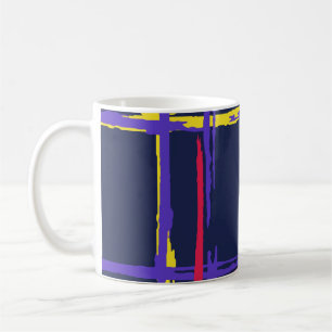 Caneca De Café Xadrez. Tiras De Grunge Sem Costura. Textura abstr