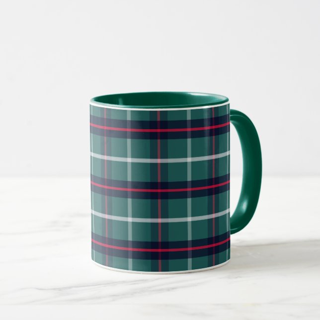 Caneca de Café Xadrez Verde (Frente Esquerda)