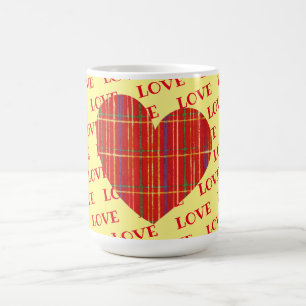 Caneca De Café Xadrez Vermelha Bright Heart Mug Cup