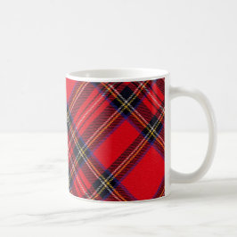 Caneca De Café Xadrez vermelha de Stewart tartan