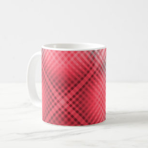 Caneca De Café Xadrez vermelho e cinza grunge