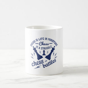 Caneca De Café Xadrez - Xadrez é vida em miniatura