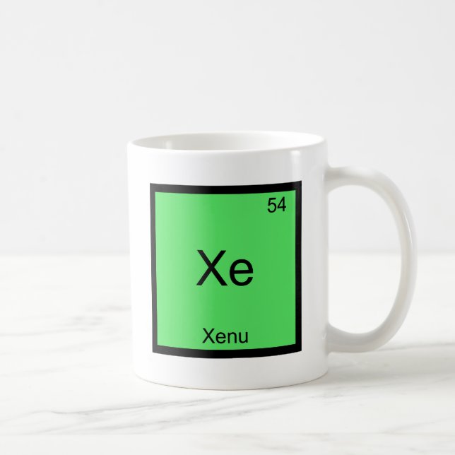 Caneca De Café Xe - Símbolo do Elemento Químico Xenu Tabela Perió (Direita)