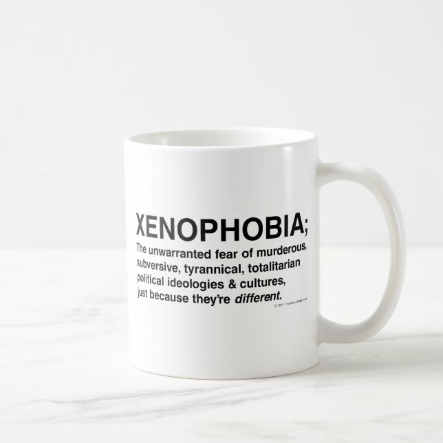 Caneca De Café Xenofobia definida (Direita)