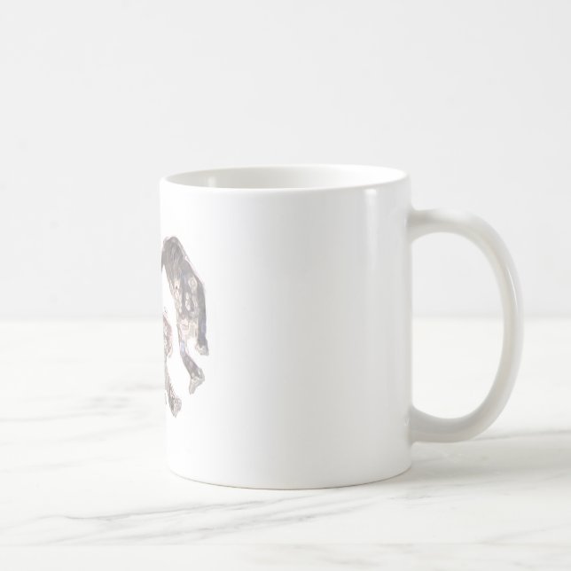 Caneca De Café Xian China 2002 Tigres Fantasmas Transp. Círculo B (Direita)