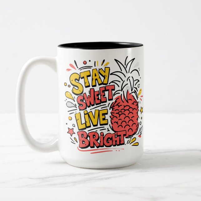 Caneca de Café | Xícara Tropical Fofo do Verão (Esquerda)