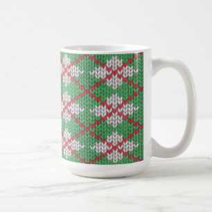 Caneca De Café XMAS ARGYLE KNIT Tall White