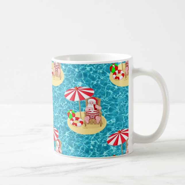 Caneca De Café xmas Beach santa claus (Direita)