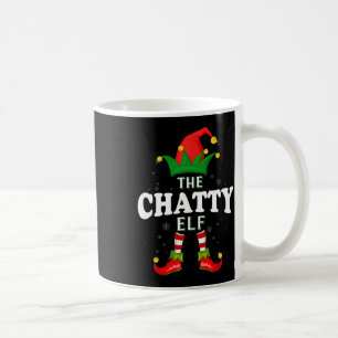 Caneca De Café Xmas Chatty Elf Família Combinando Pijama de Natal