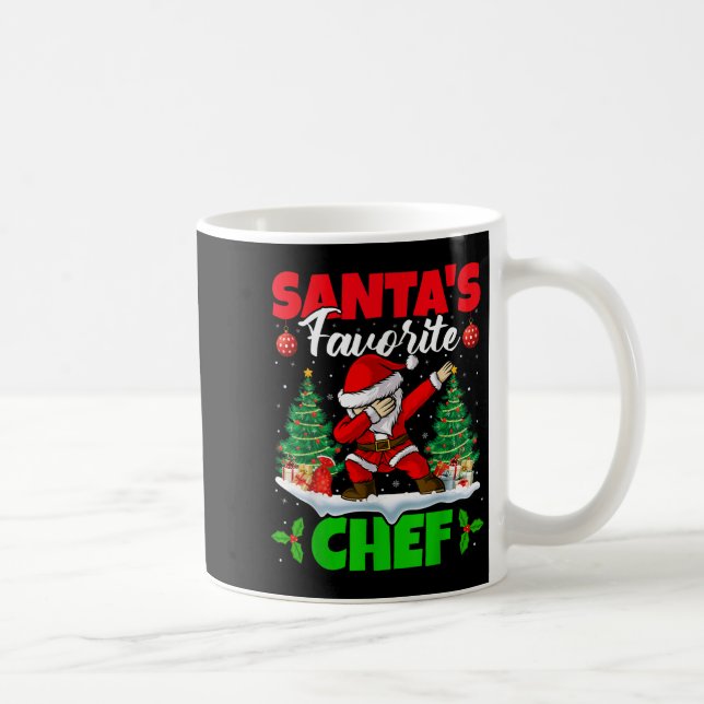 Caneca De Café Xmas Dabbing Santa's Favorite Chef Christmas  (Direita)