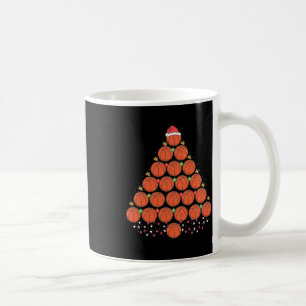 Caneca De Café Xmas de Terras de Natal de Basquete