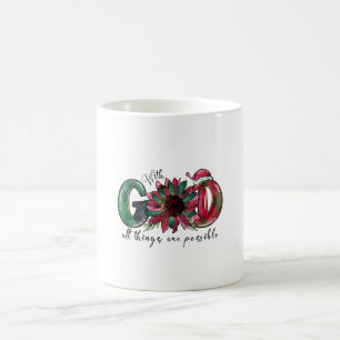 Caneca De Café Xmas Gift With God All Things Are Possible