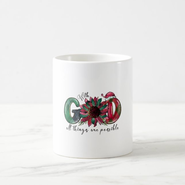 Caneca De Café Xmas Gift With God All Things Are Possible (Centro)