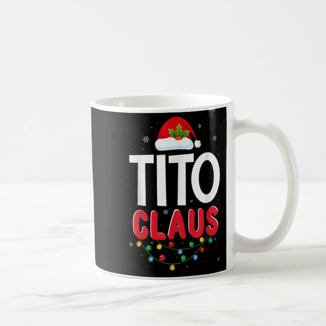 Caneca De Café Xmas Light Tito Santa Claus Christmas Matching Cos (Direita)