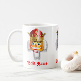 Caneca De Café Xmas Nutcracker King com Dourada Coroa