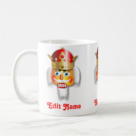 Caneca De Café Xmas Nutcracker King com Dourada Coroa