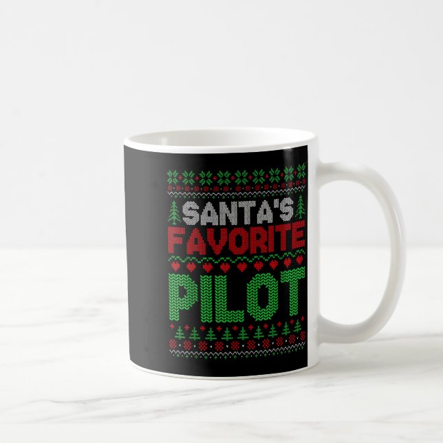 Caneca De Café Xmas Santa's Favorite Lot Funny Ugly Christmas Swe (Direita)