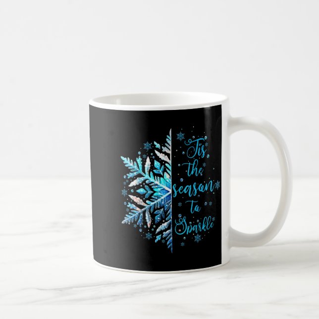 Caneca De Café Xmas Snowflake Tis The Season Cozy Season Merry Ch (Direita)