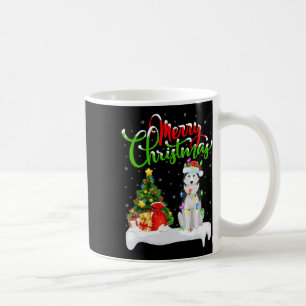 Caneca De Café Xmas Tree Lights Santa Hat Siberian Husky Chri