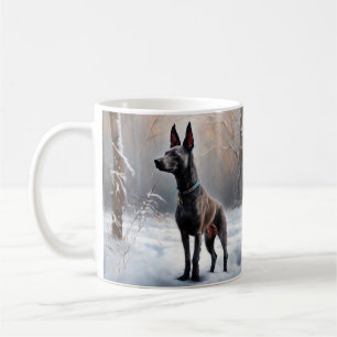 Caneca De Café Xoloitzcuintli Deixe Nevar Natal
