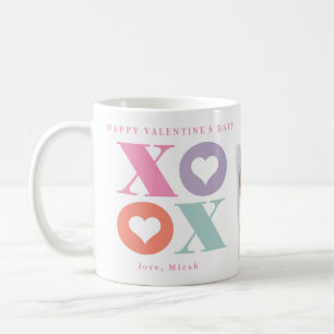 Caneca De Café Xoxo Coração Feliz Dia dos Namorados Duas Fotos