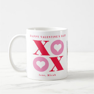 Caneca De Café Xoxo Coração Feliz Dia dos Namorados Duas Fotos Ca