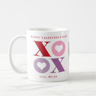 Caneca De Café Xoxo Heart Feliz dia de os namorados Dois Café Fo
