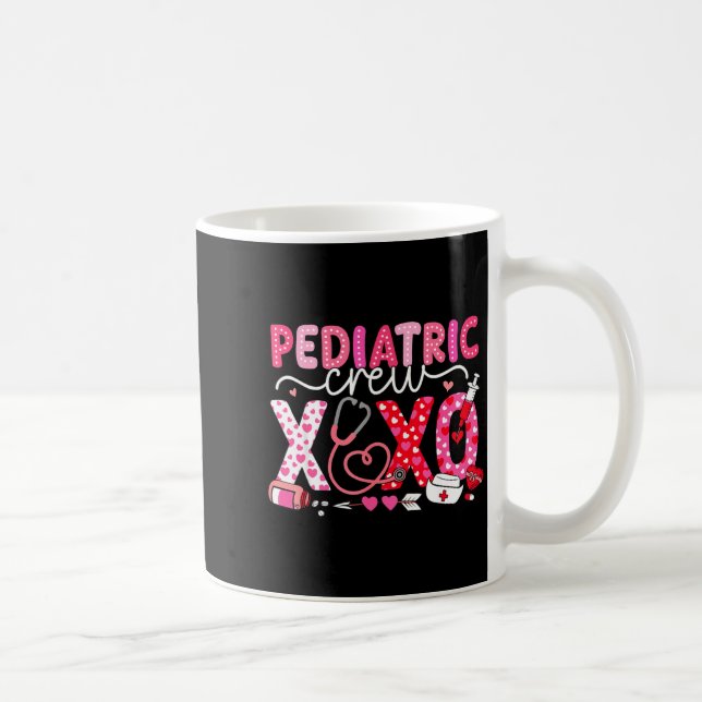 Caneca De Café Xoxo Nurse Pediatric Crew Nurse Valentine Leopard  (Direita)