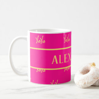 Caneca De Café XOXO Quente-Rosa Personalizado