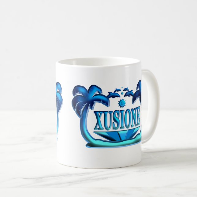 Caneca De Café XUSIONE: Spritzer Praia II - (Frente Esquerda)