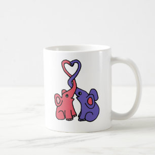 Caneca De Café XX- desenhos animados do amor do elefante