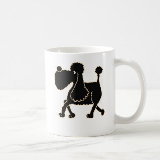 Caneca De Café XX- design preto bonito da caniche