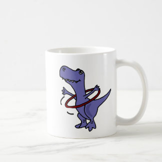Caneca De Café XX- dinossauro engraçado de T-rex usando a aro de