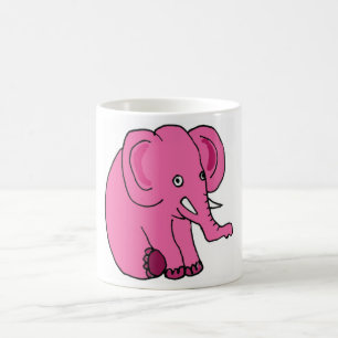 Caneca De Café XX- elefante cor-de-rosa engraçado