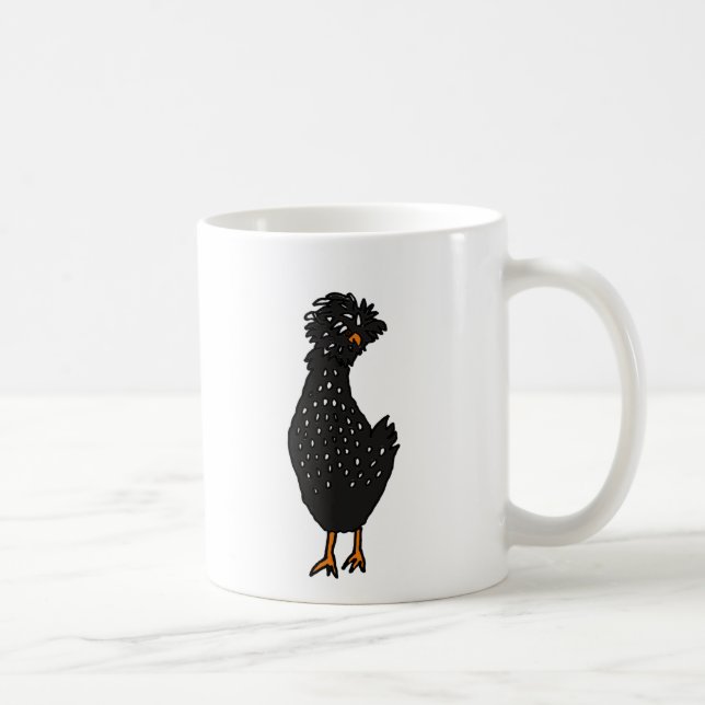 Caneca De Café XX- galinha polonesa Funky (Direita)