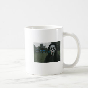 Caneca De Café Y Face Soprando Bolhas Engraçadas Horror Halloween