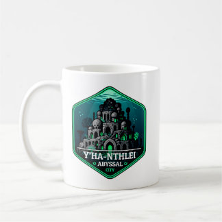 Caneca De Café Y’ha-nthlei Abyssal City Vintage Travel Badge