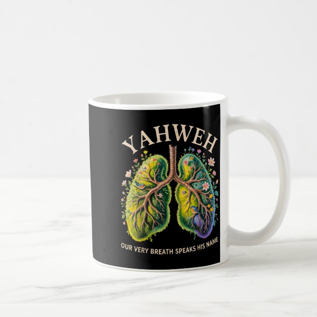 Caneca De Café Yahweh Our Very Breath Speaks His Name Christian  (Direita)