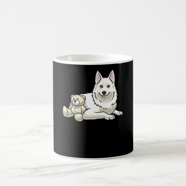 Caneca De Café Yakutian Laika Dog Com bicho pelado (Centro)