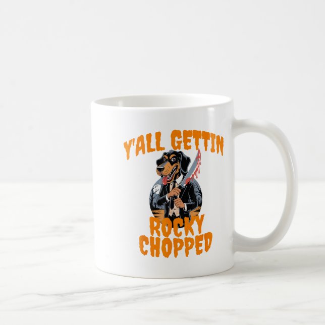 Caneca De Café Y'all Gettin Rocky Chopped Tennessee Halloween Cos (Direita)
